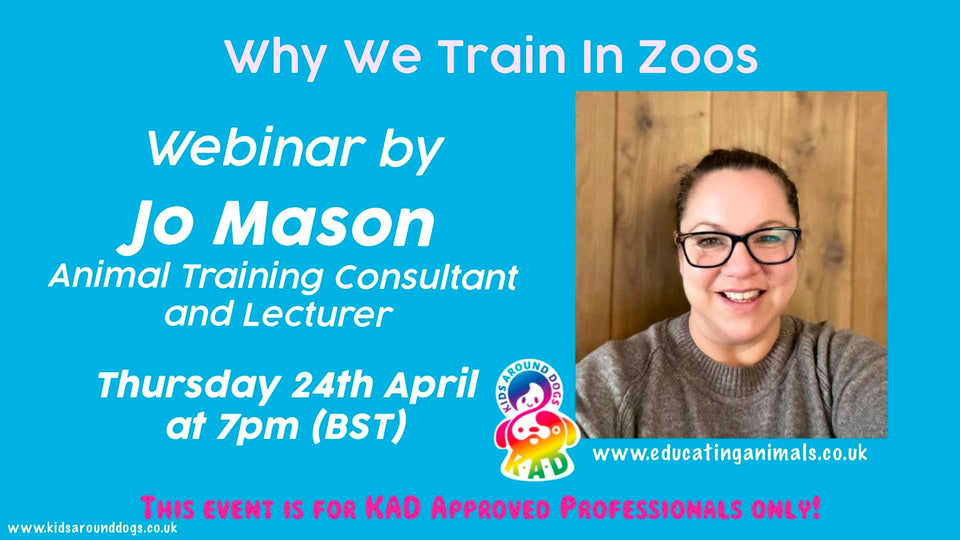 COMING UP: Why We Train in Zoos? by Jo Mason